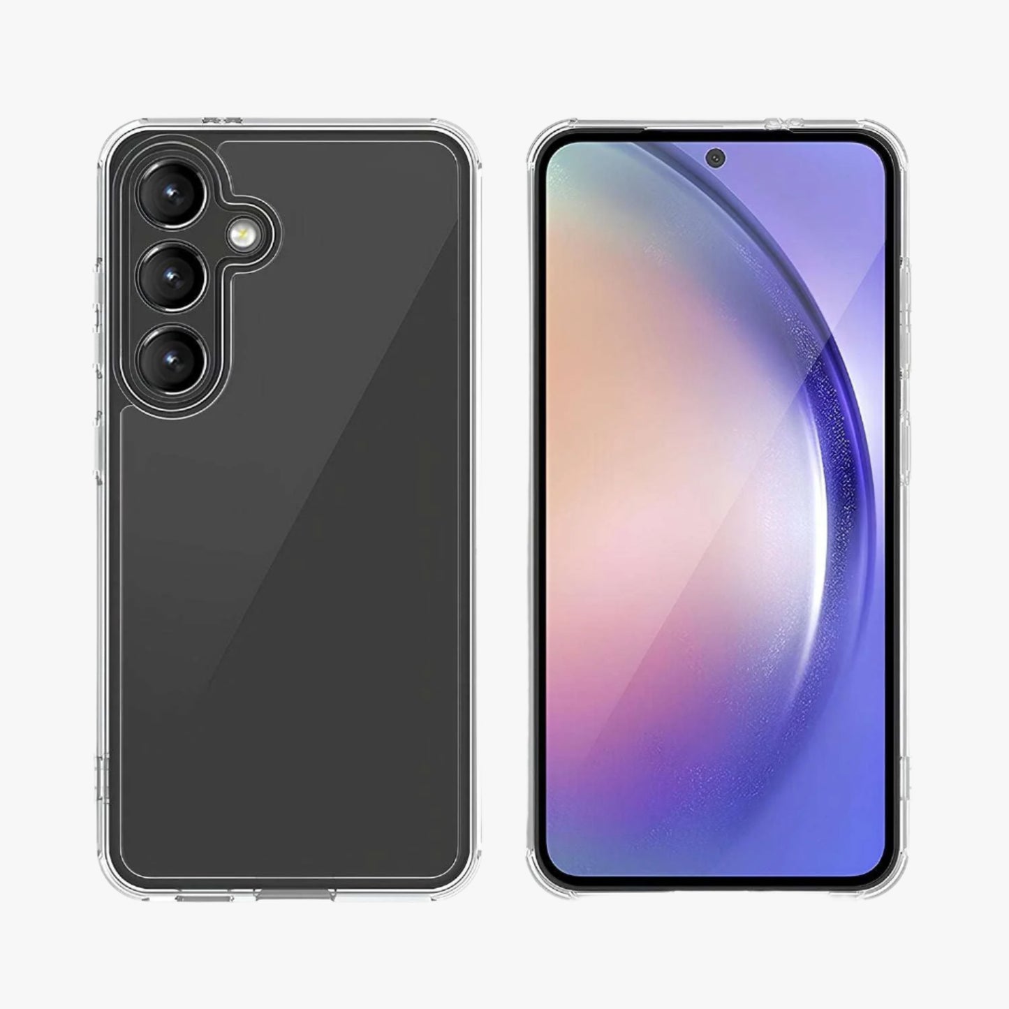 ARMOR Clear Hard Case with Camera Protection + Tempered Glass