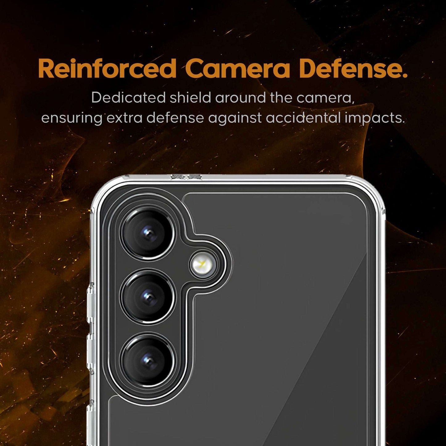 ARMOR Clear Hard Case with Camera Protection + Tempered Glass