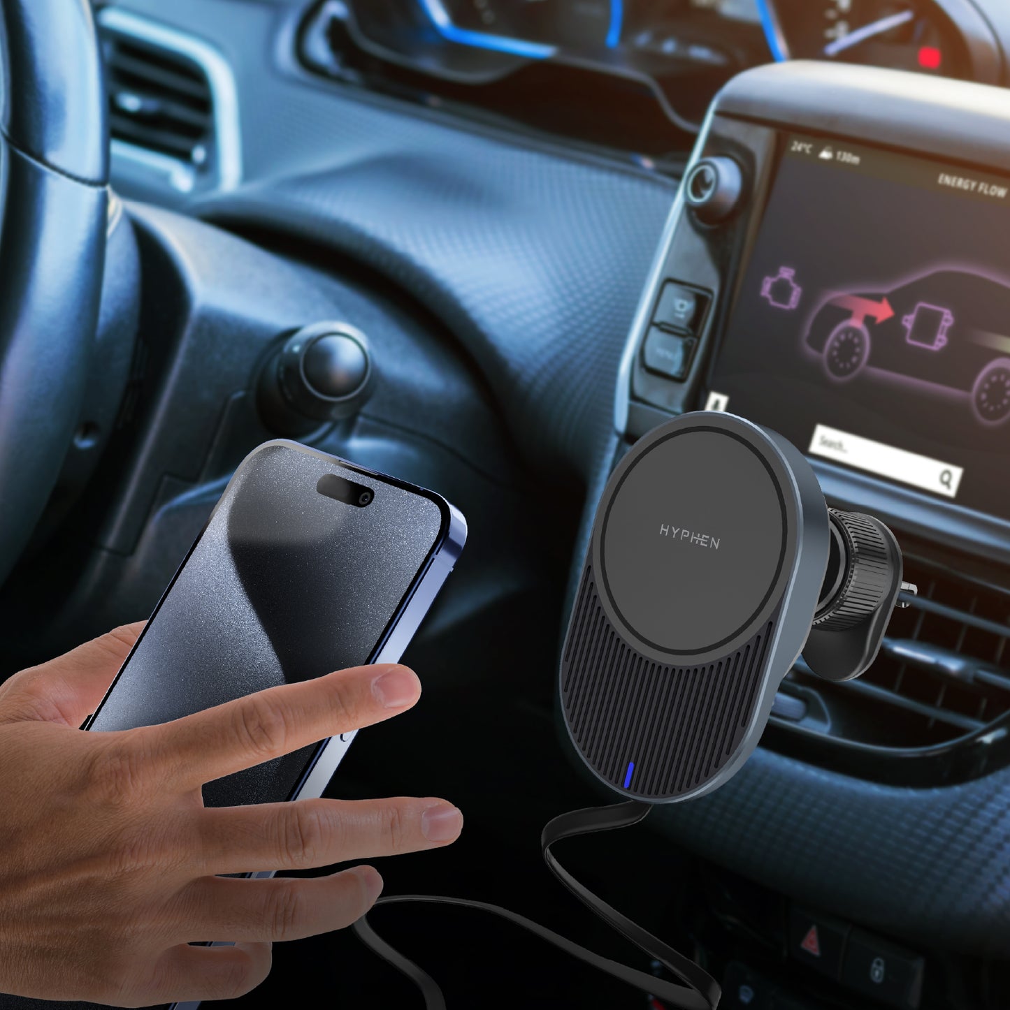 MAGT WC15 Wireless Charger with built in USB-C Cable