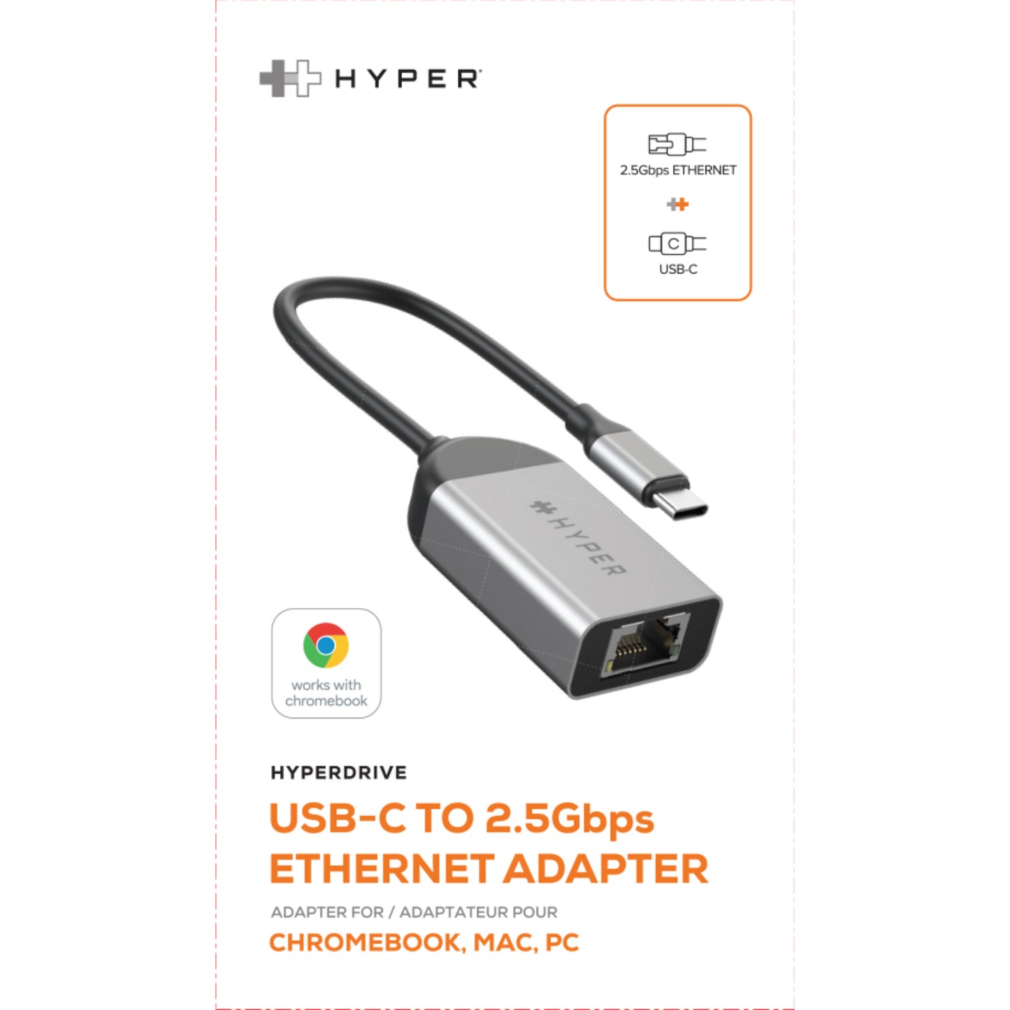 HyperDrive USB-C to 2.5Gbps Ethernet Adapter