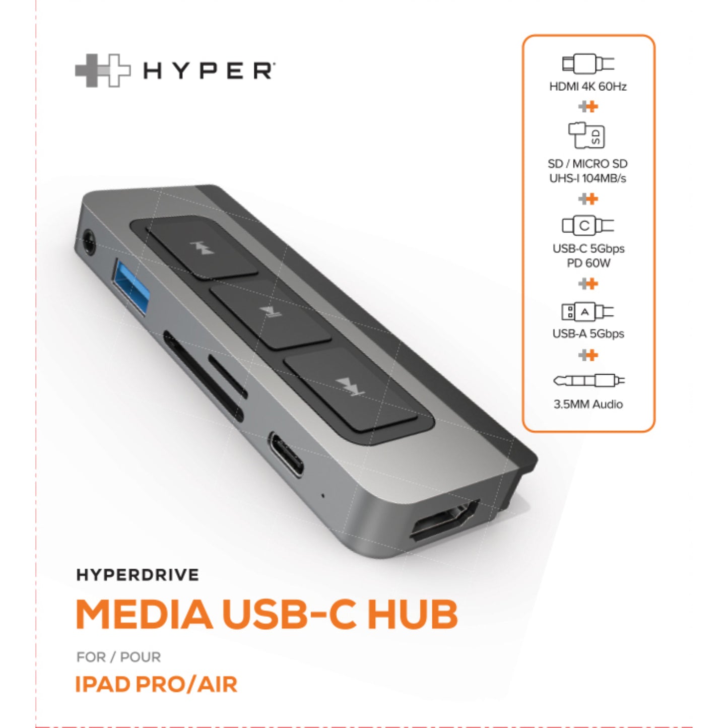 HyperDrive (6-in-1) Media USB-C Hub