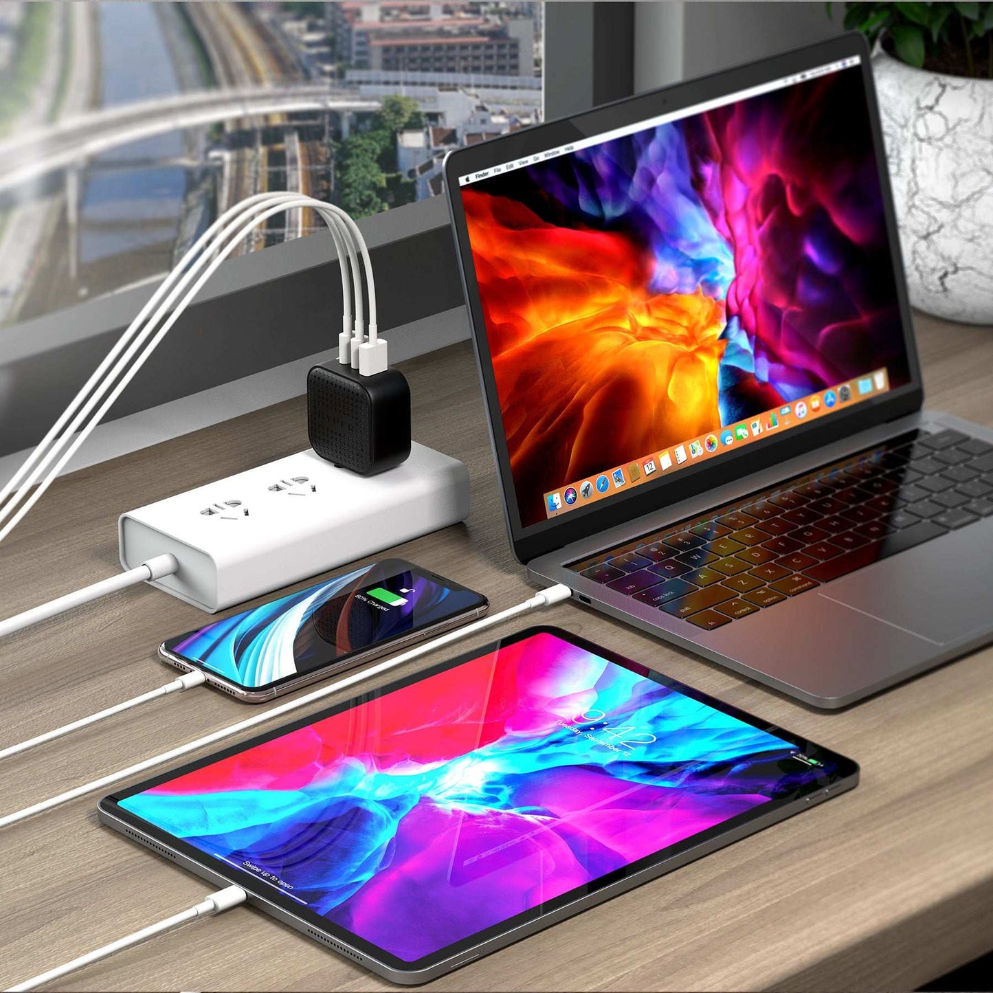 HyperJuice 66W GaN 3 Port Travel Charger