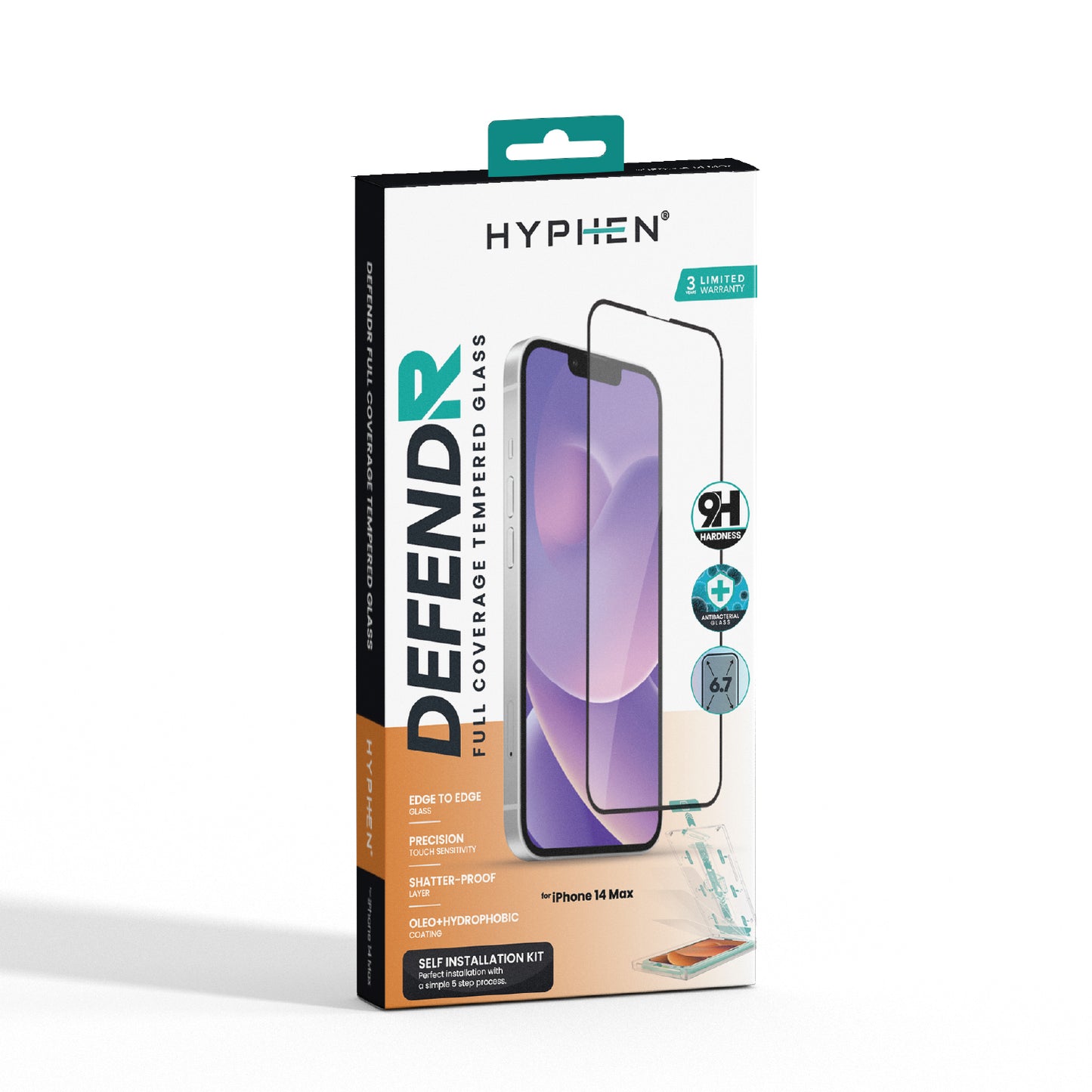 DEFENDR Full Coverage Tempered Glass with Applicator