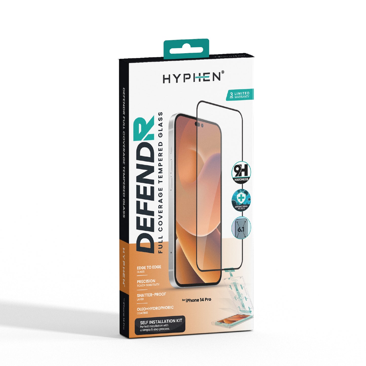 DEFENDR Full Coverage Tempered Glass with Applicator