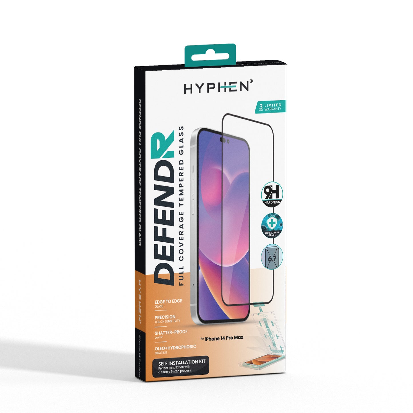 DEFENDR Full Coverage Tempered Glass with Applicator