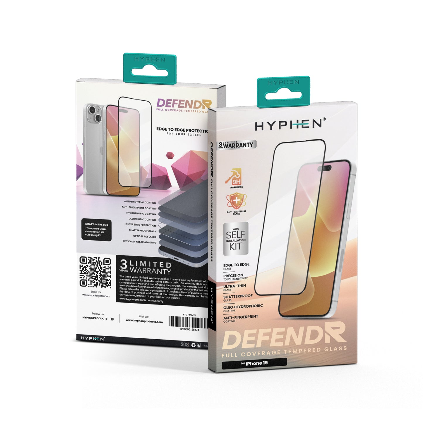 DEFENDR Full Coverage Tempered Glass with Applicator