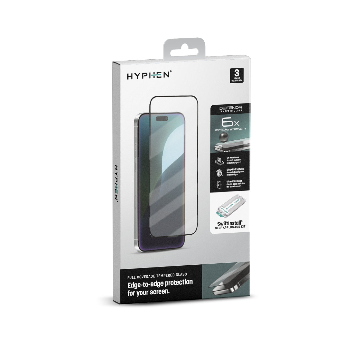 DEFENDR Full Coverage Tempered Glass