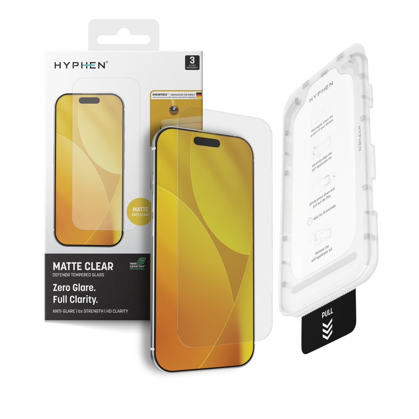 DEFENDR Matte Clear Tempered Glass with Applicator