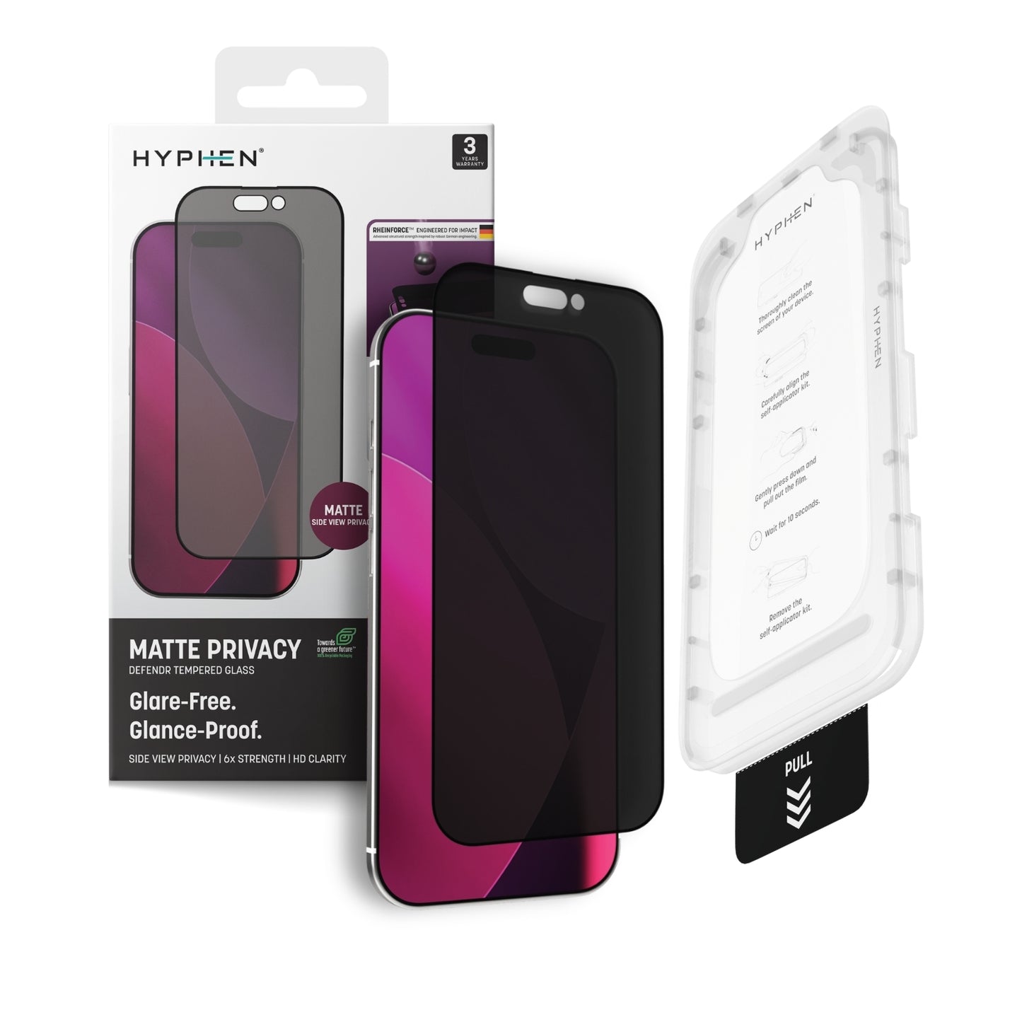 DEFENDR Matte Privacy Tempered Glass with Applicator