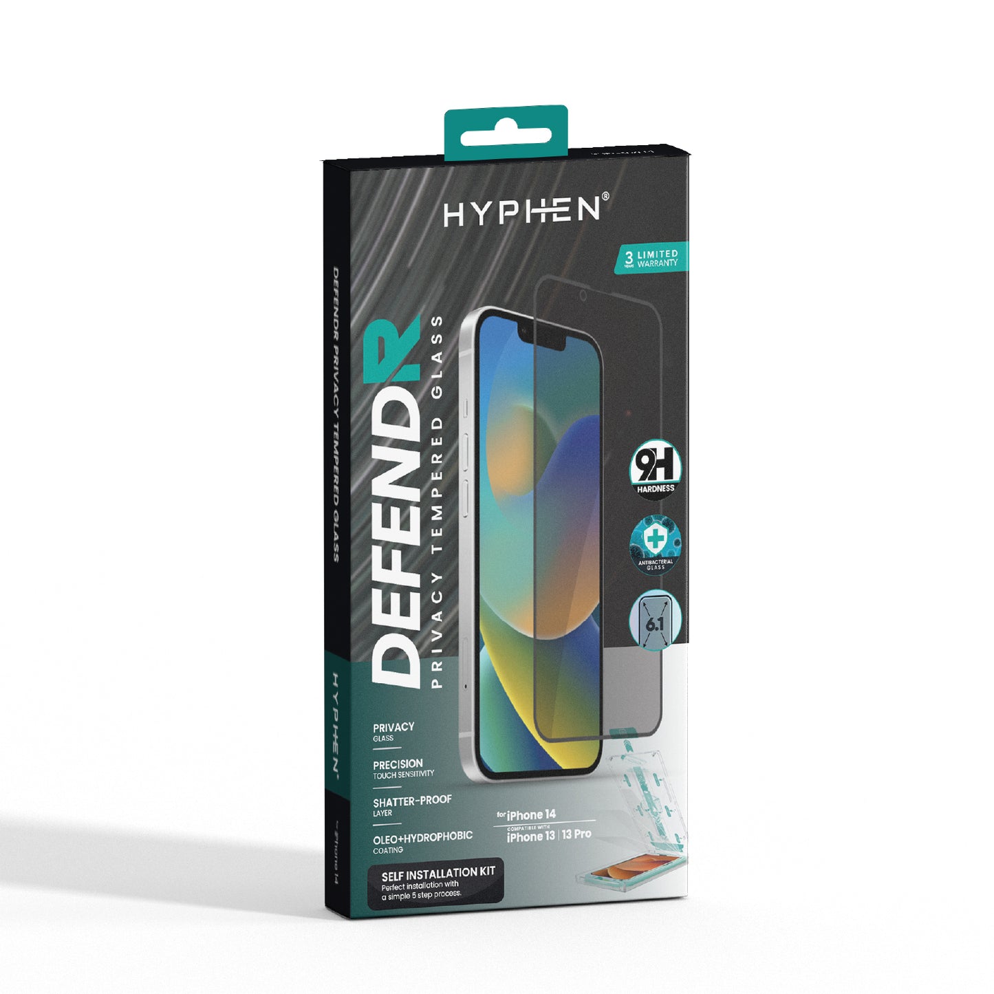 DEFENDR Privacy Tempered Glass with Applicator