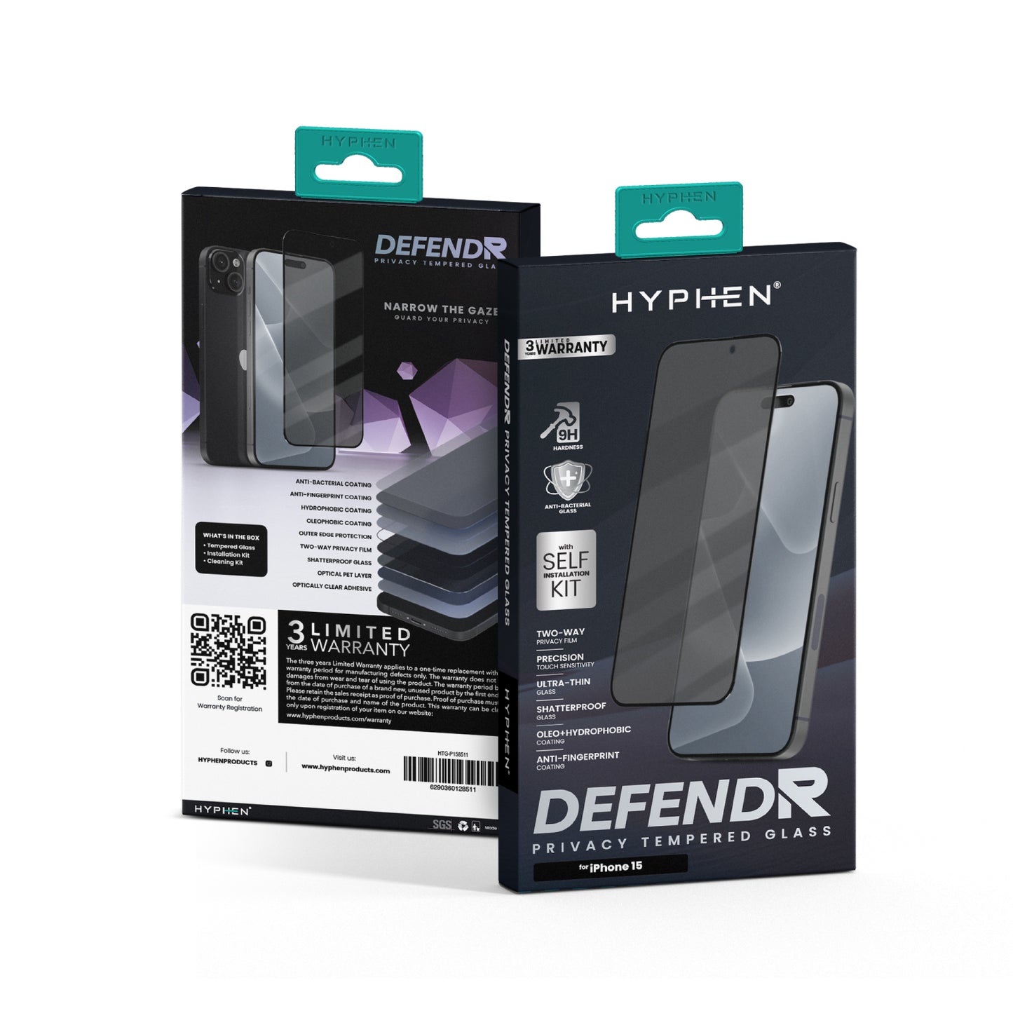 DEFENDR Privacy Tempered Glass with Applicator