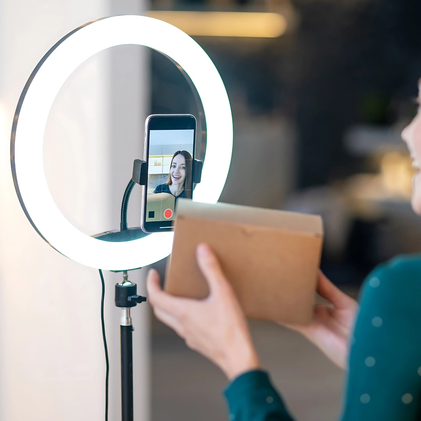 LED Ring Light with Adjustable Tripod Stand