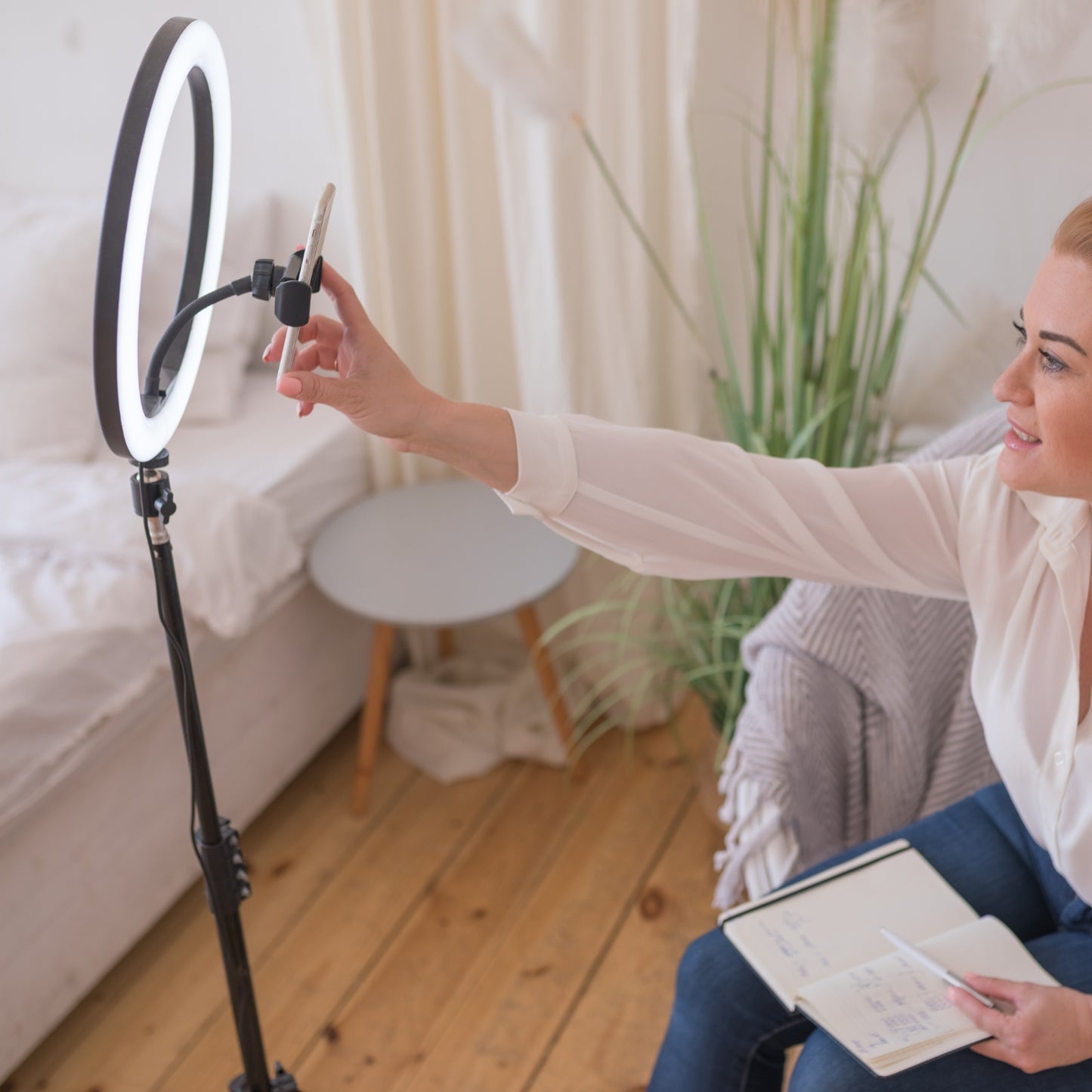LED Ring Light with Adjustable Tripod Stand