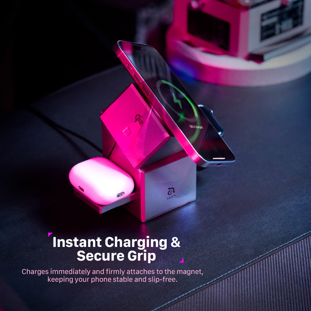 Mag Qube Qi2 3-in-1 Charging Station