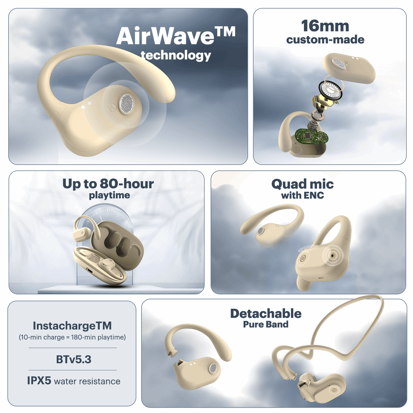 Pure Pods Truly Wireless Bluetooth Earbuds