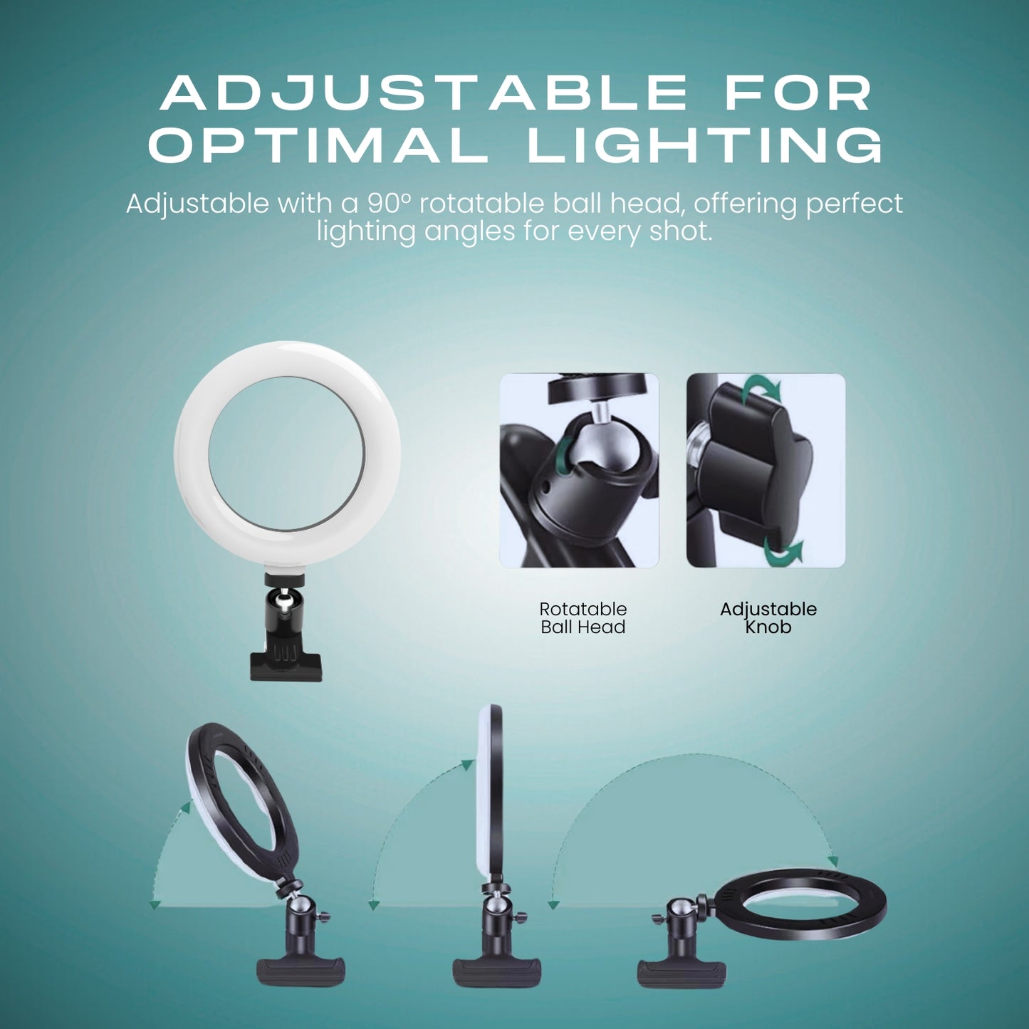 LED Ring Light with Clamp