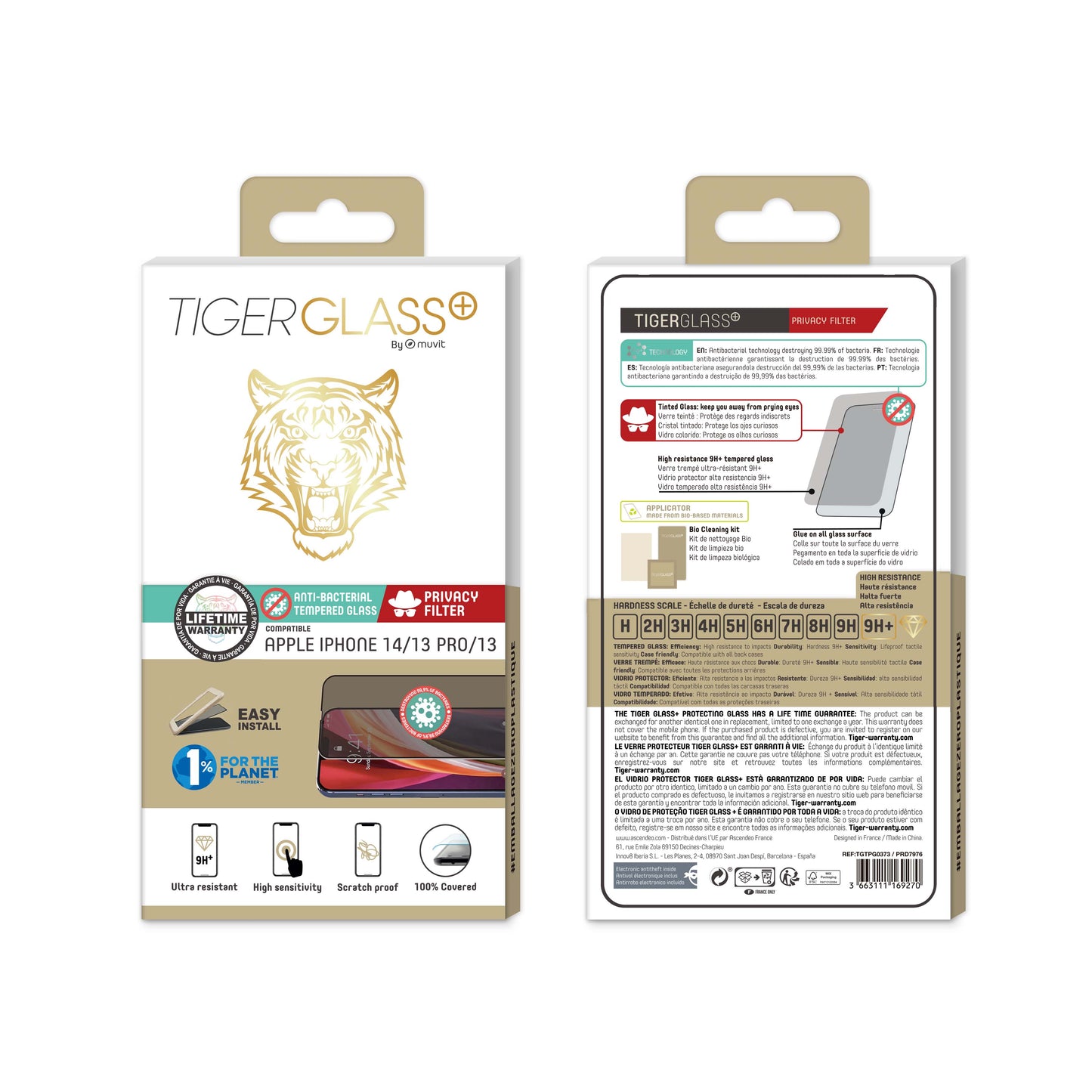 Tiger Glass Plus Confidential Tempered Glass