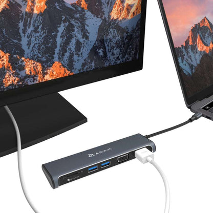 CASA A03 5 Port USB-C Hub with VGA and HDMI