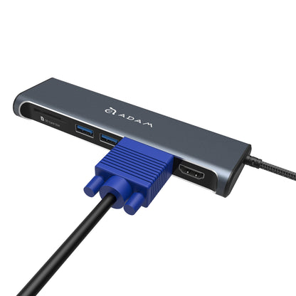 CASA A03 5 Port USB-C Hub with VGA and HDMI