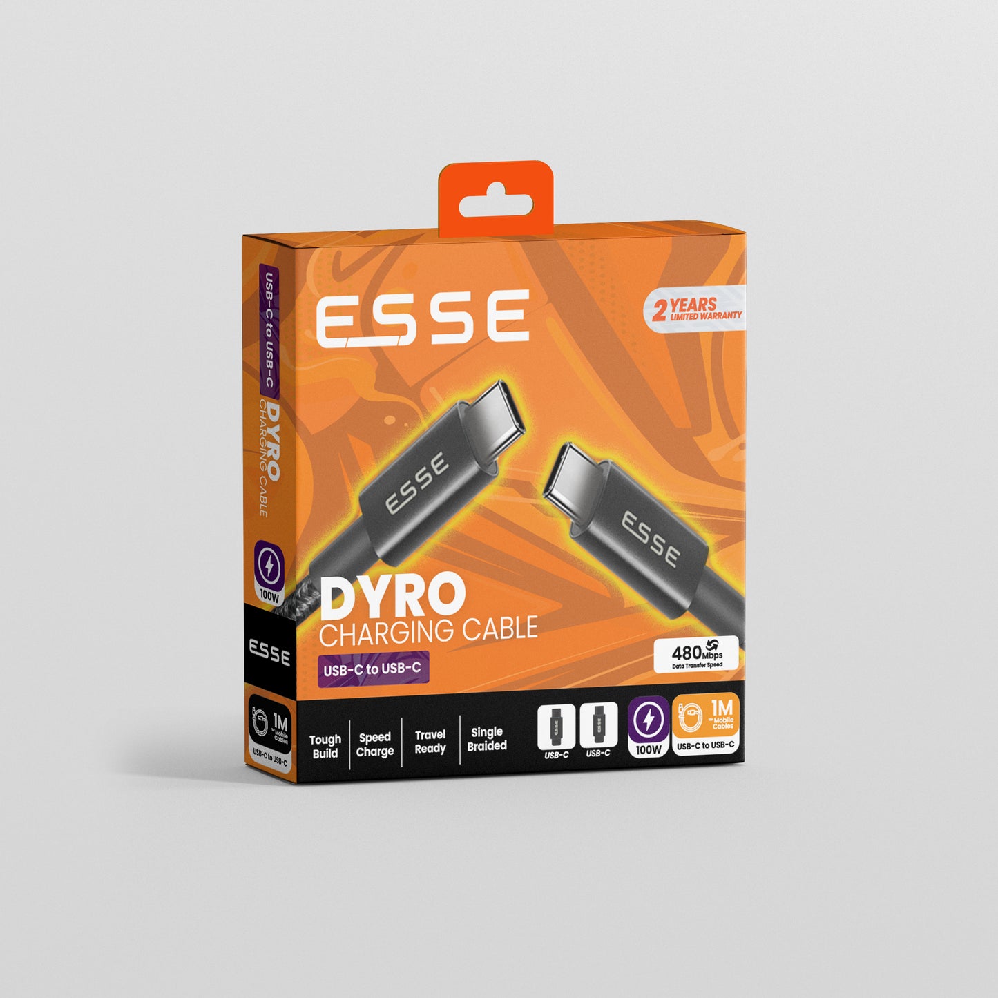 DYRO USB-C to USB-C Fast Charging Cable | 60W
