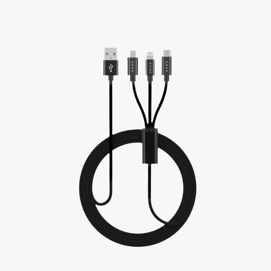 DYRO 3 in 1 (USB-A to lightning, Type C, Micro USB) Cable