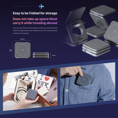 Mag 3 Magnetic 3-in-1 Foldable Travel Charging Station