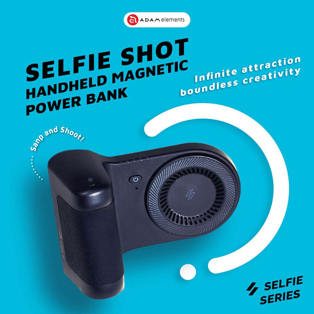 SELFIE SHOT Magnetic Hand Grip with Power Bank | 5000 mAh