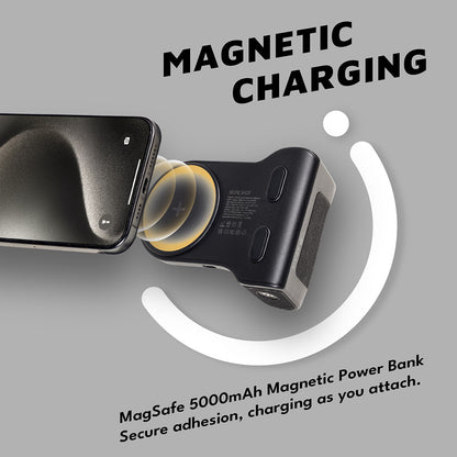 SELFIE SHOT Magnetic Hand Grip with Power Bank | 5000 mAh