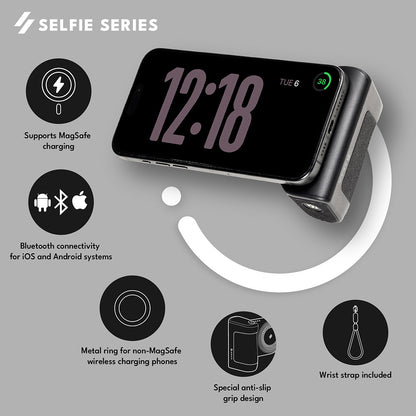 SELFIE SHOT Magnetic Hand Grip with Power Bank | 5000 mAh