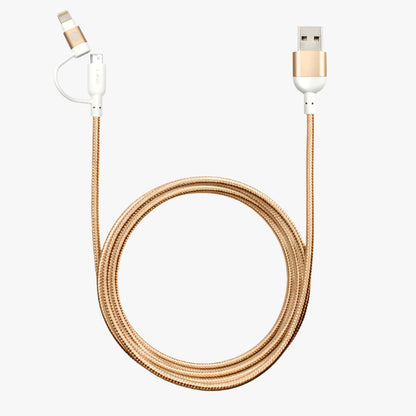 MFi USB-C to Lightning & Micro USB 2-in-1 Cable
