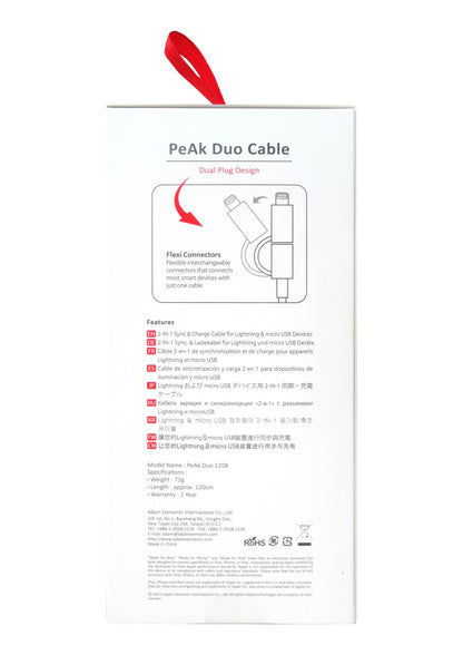 MFi USB-C to Lightning & Micro USB 2-in-1 Cable