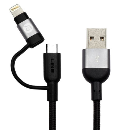 MFi USB-C to Lightning & Micro USB 2-in-1 Cable