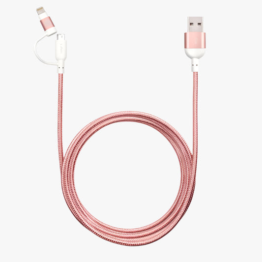 MFi USB-C to Lightning & Micro USB 2-in-1 Cable