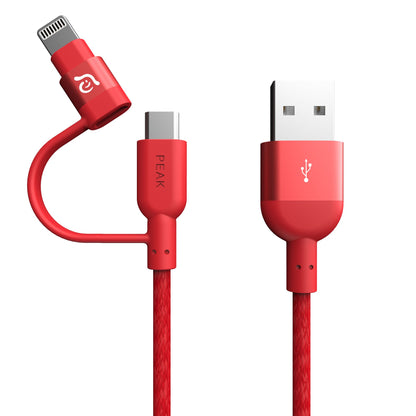 Peak II Duo USB-A to MFi Lightning & Micro USB