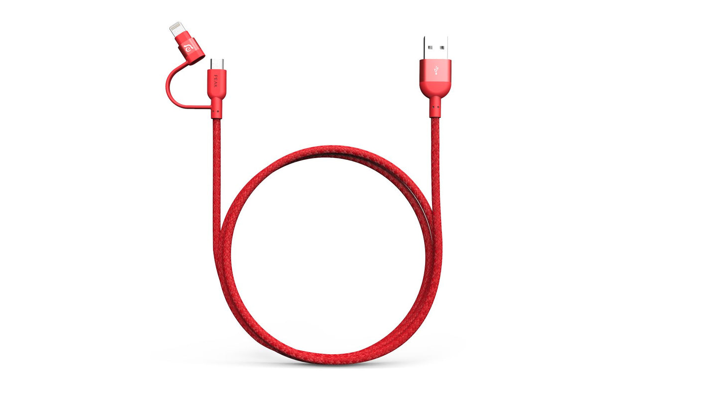Peak II Duo USB-A to MFi Lightning & Micro USB