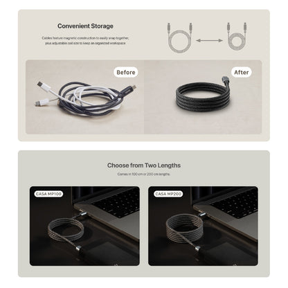 CASA MP200 - USB-C to USB-C Magnetic Charging Cable | 240W