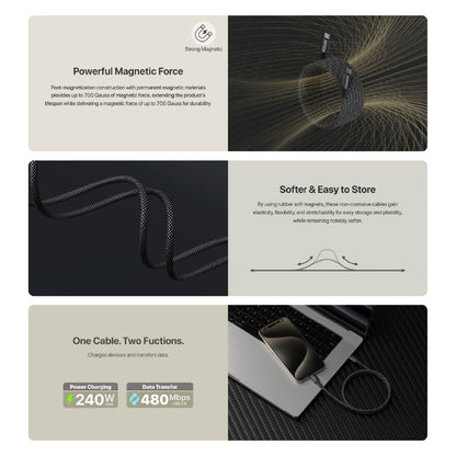 CASA MP200 - USB-C to USB-C Magnetic Charging Cable | 240W