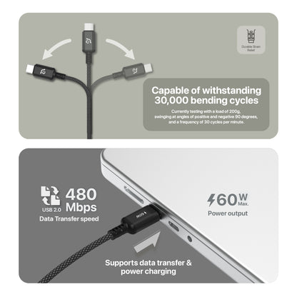 CASA S120 - USB-C to USB-C Charging Cable | 60W