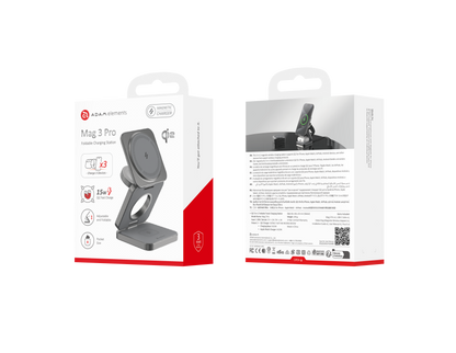 Mag 3 Pro Qi2 3-in-1 Foldable Travel Charging Station