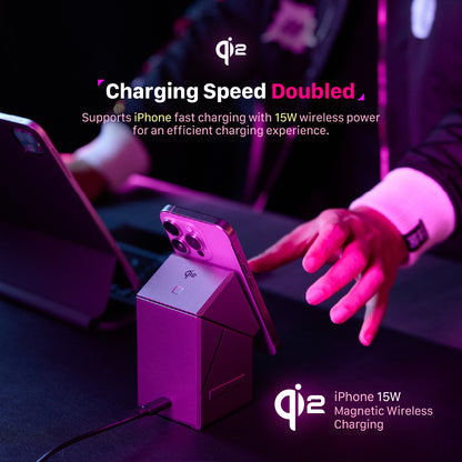 Mag Qube Qi2 3-in-1 Charging Station