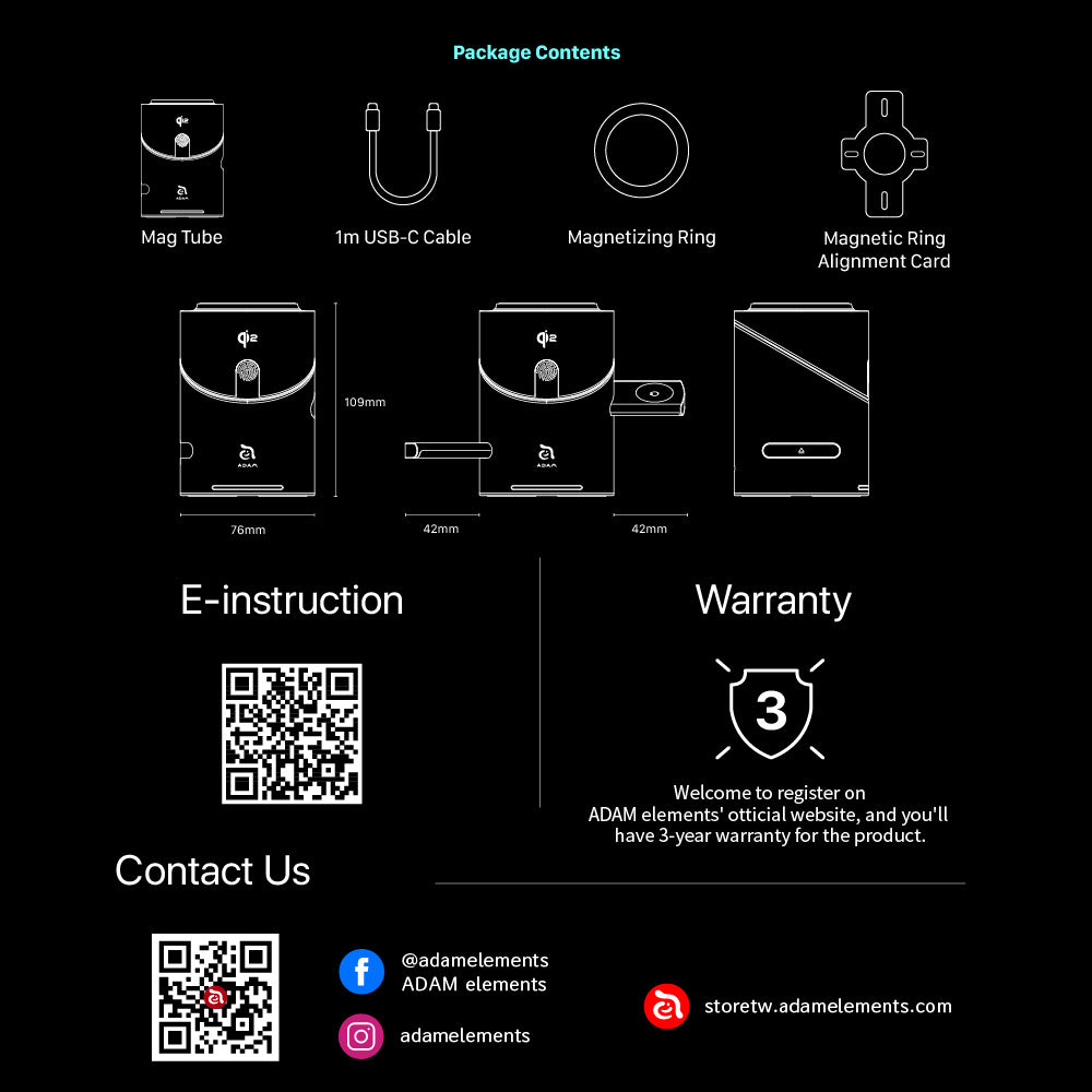 Mag Tube Qi2 3-in-1 Intelligent Charging Station