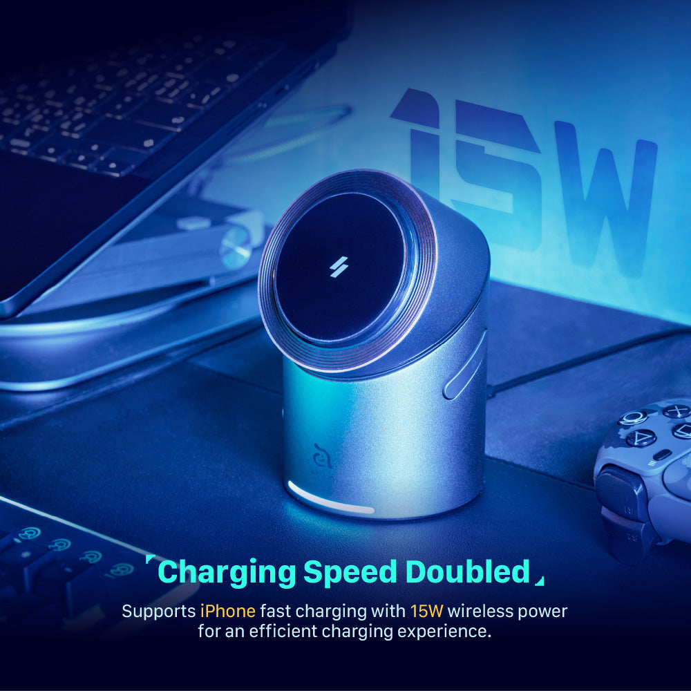 Mag Tube Qi2 3-in-1 Intelligent Charging Station