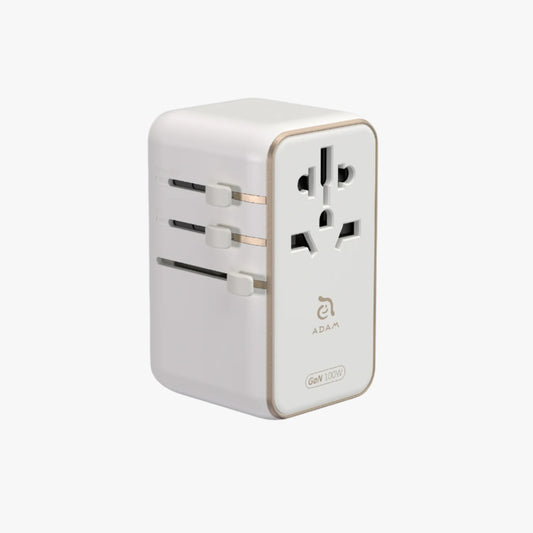 T100L Universal Travel Adapter with Built-In USB-C Cable | 100W