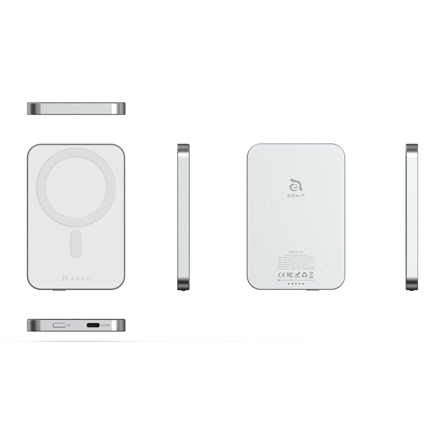 GRAVITY C1 Magnetic Wireless Power Bank | 5000 mAh