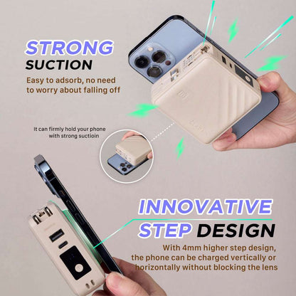 GRAVITY X5 5-in-1 Ultra Compact Power Bank USB-C & Lightning cable | 15000 mAh