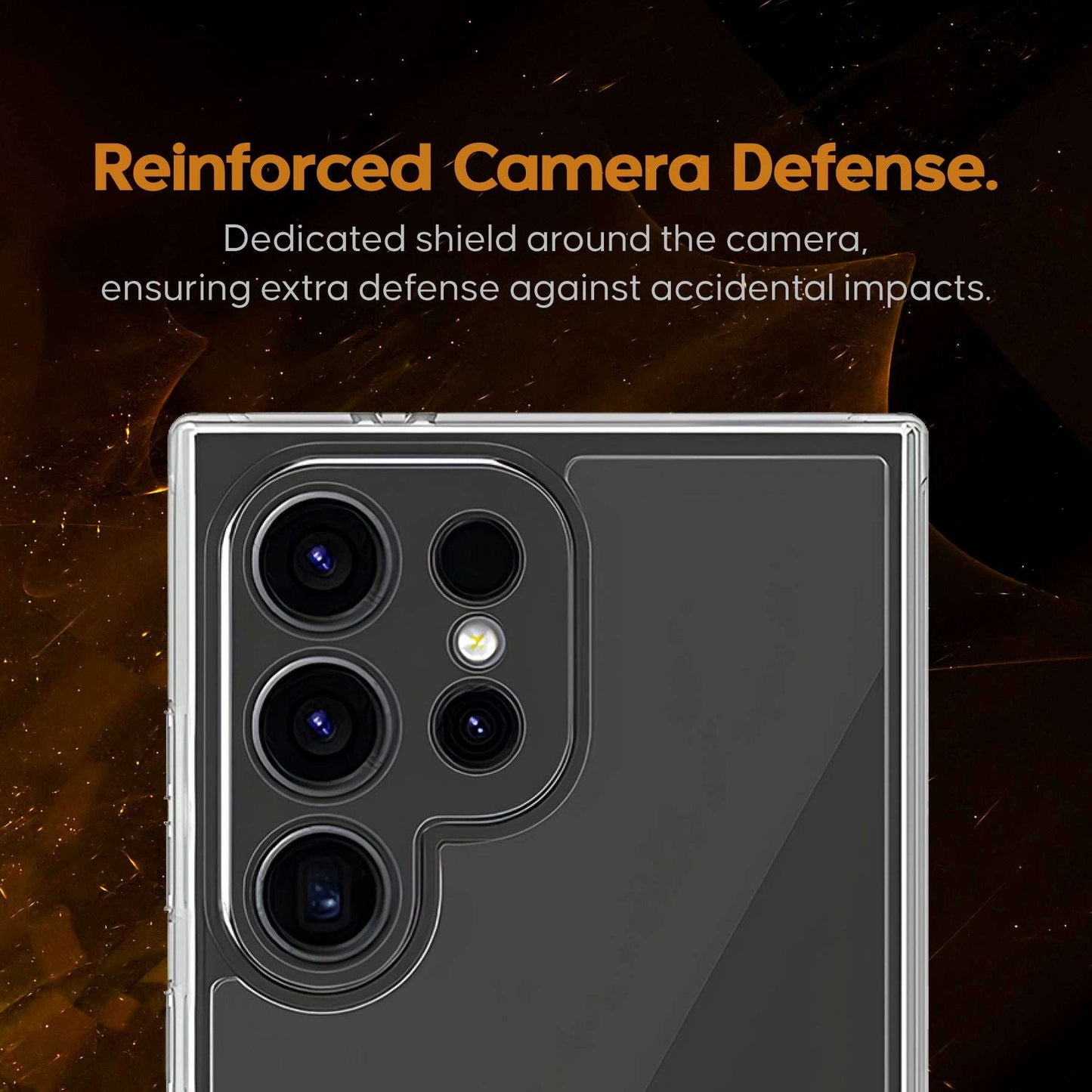 ARMOR Clear Hard Case with Camera Protection + Tempered Glass
