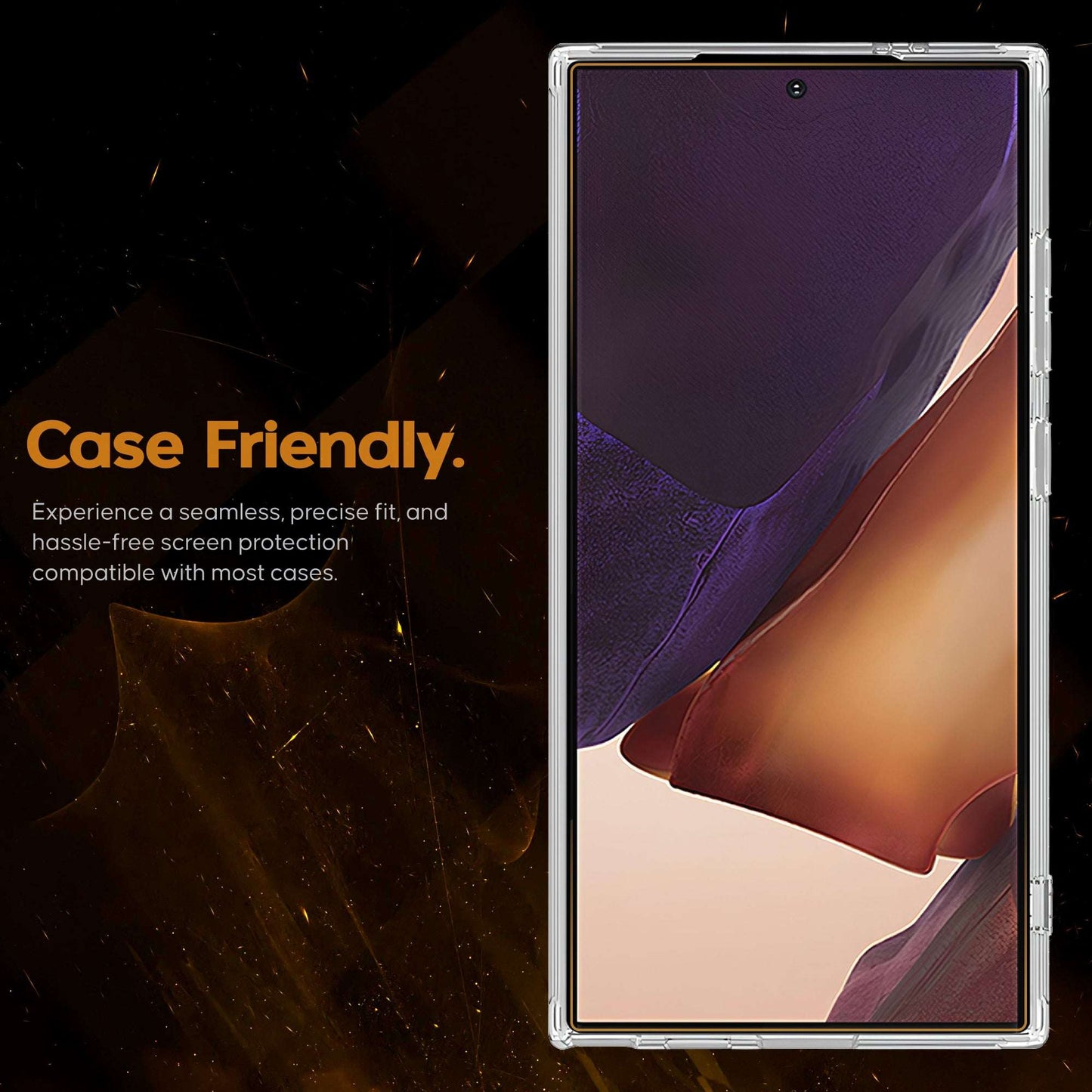 ARMOR Clear Hard Case with Camera Protection + Tempered Glass