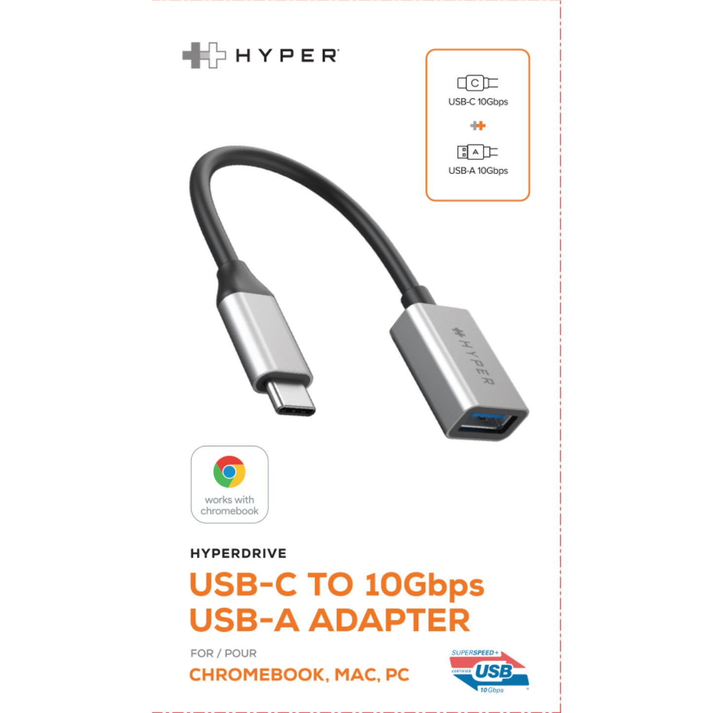HyperDrive USB-C to USB-A 10Gbps Adapter