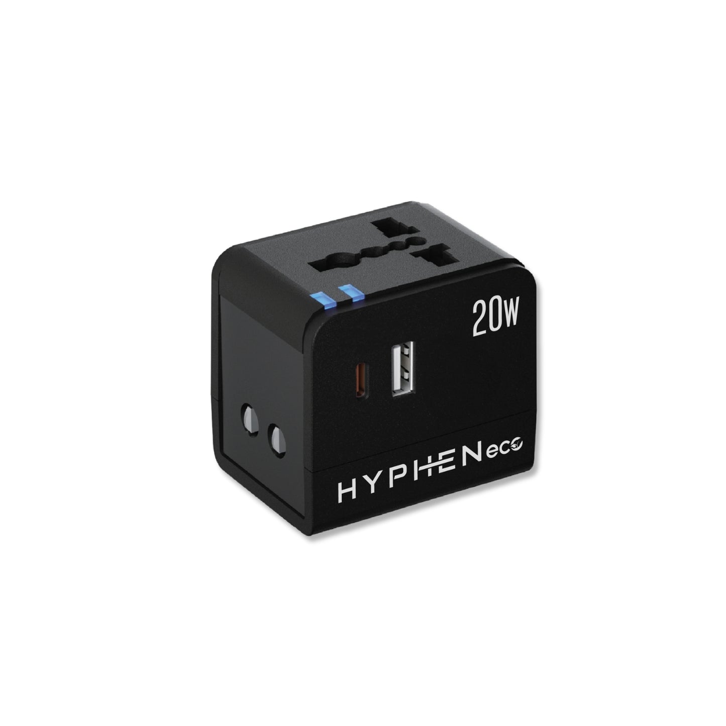 eco Universal Travel Adaptor with USB A & USB C