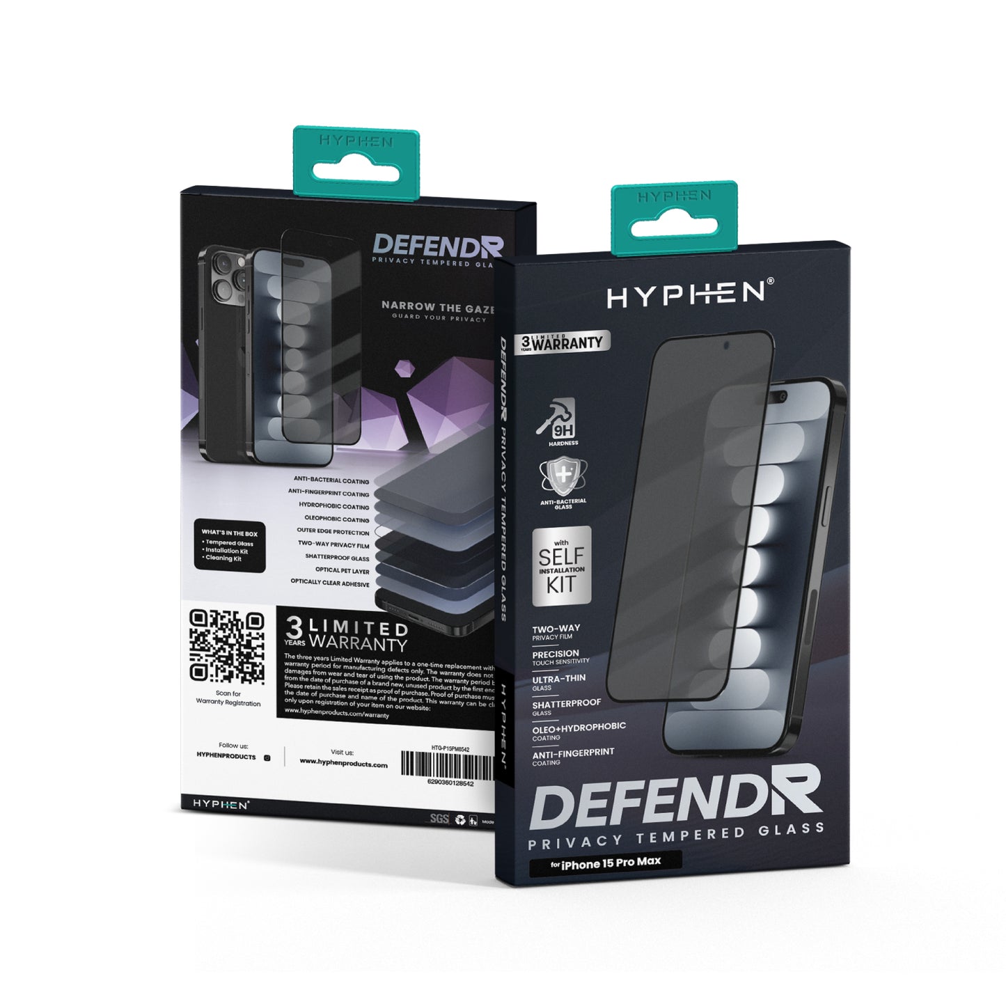 DEFENDR Privacy Tempered Glass with Applicator